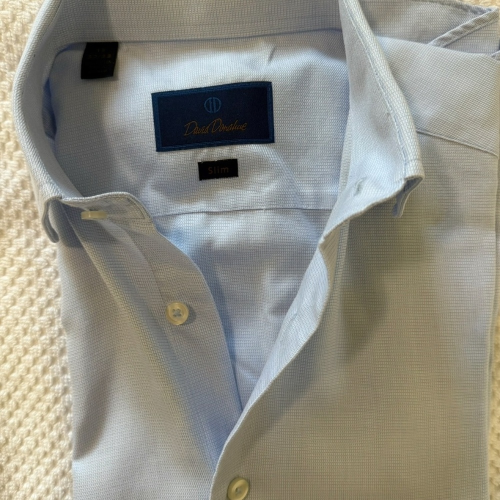 David Donahue Dress Shirt Slim Fit Size 15 32/33